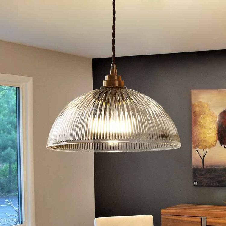Suspension Verre Moderne Campagne Chic Dôme pour Salle à Manger