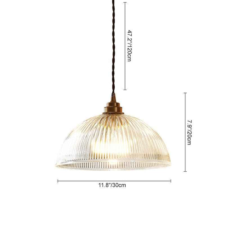 Suspension Verre Moderne Campagne Chic Dôme pour Salle à Manger