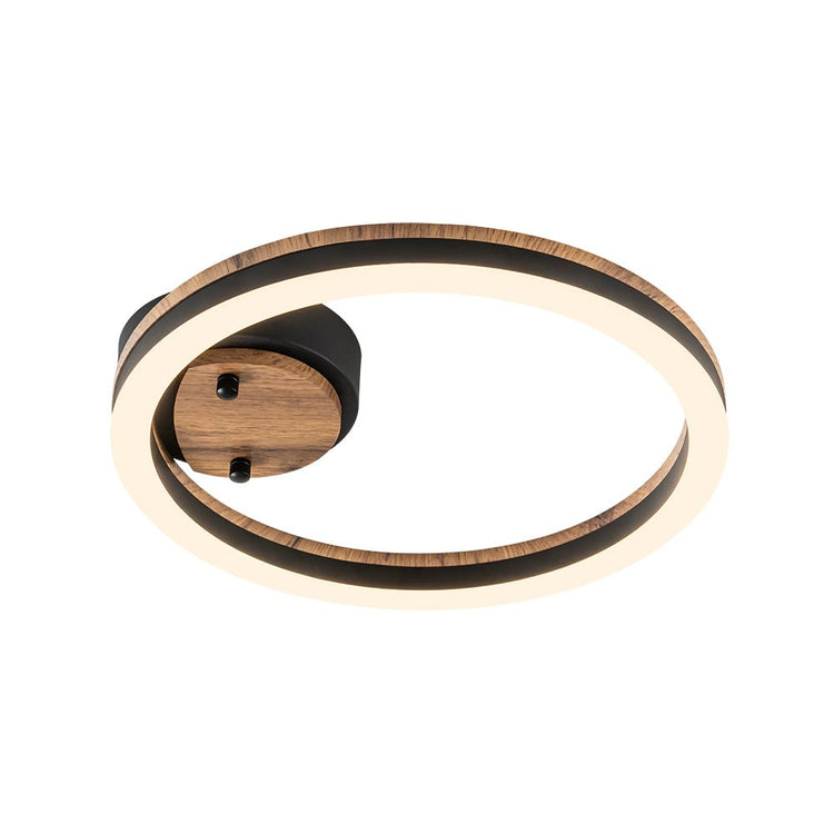 Plafonnier LED Bois Campagne Chic Moderne Effet Noyer pour Chambre