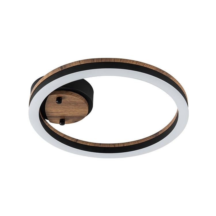 Plafonnier LED Bois Campagne Chic Moderne Effet Noyer pour Chambre