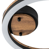 Plafonnier LED Bois Campagne Chic Moderne Effet Noyer pour Chambre