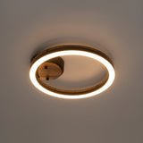 Plafonnier LED Bois Campagne Chic Moderne Effet Noyer pour Chambre