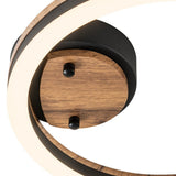 Plafonnier LED Bois Campagne Chic Moderne Effet Noyer pour Chambre