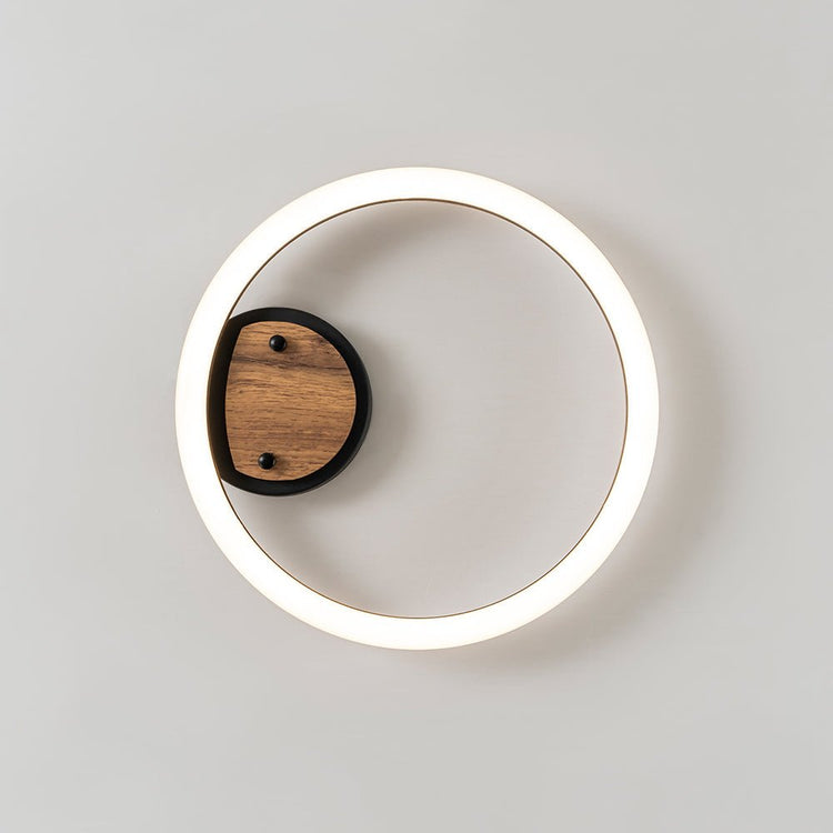 Plafonnier LED Bois Campagne Chic Moderne Effet Noyer pour Chambre