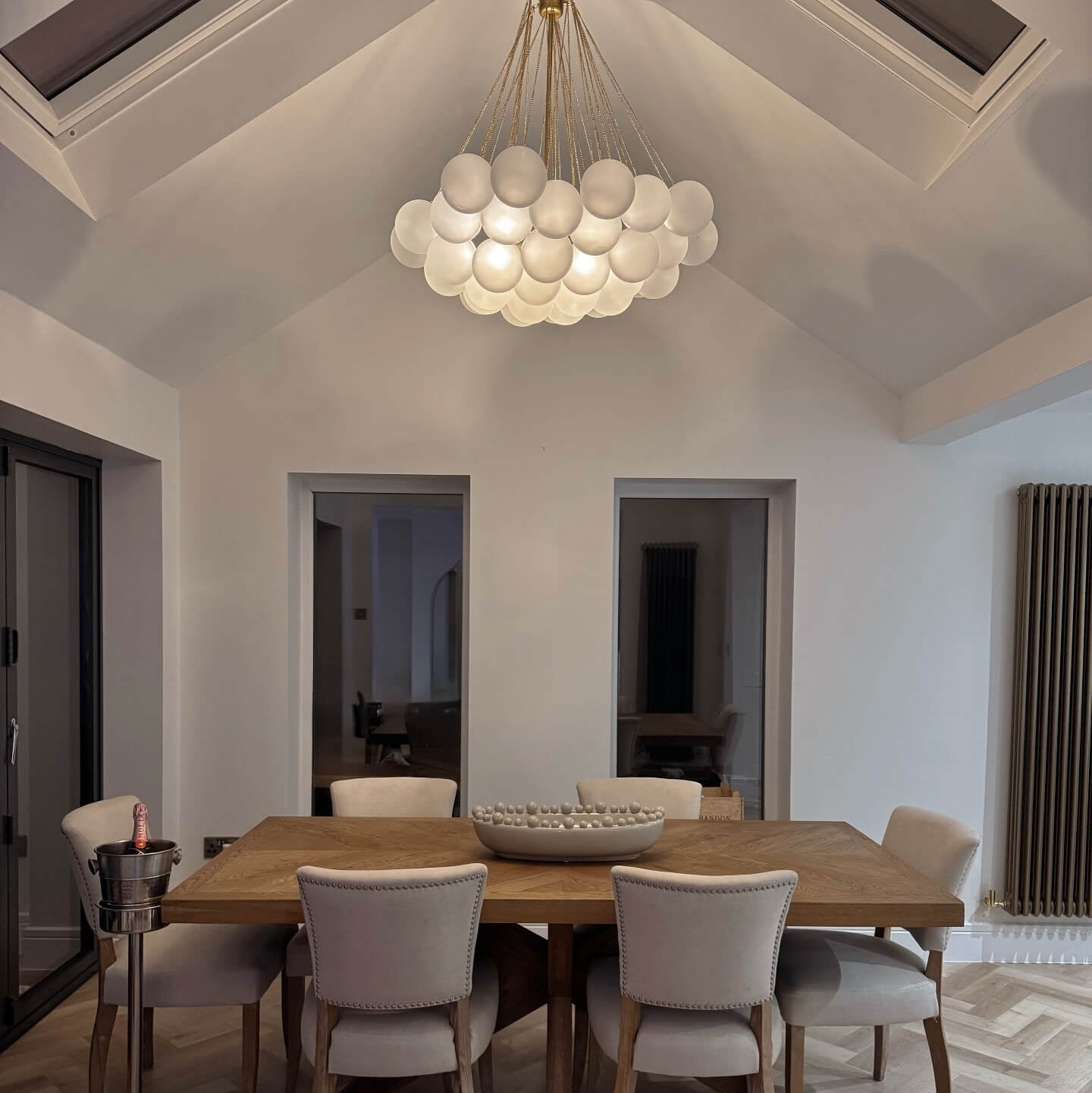 Lustre Boule Verre Suspendu Moderne Grappe Luminaire pour Salon