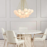 Lustre Boule Verre Suspendu Moderne Grappe Luminaire pour Salon
