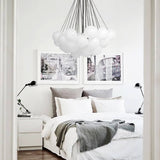 Lustre Boule Verre Suspendu Moderne Grappe Luminaire pour Salon
