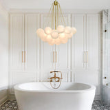 Lustre Boule Verre Suspendu Moderne Grappe Luminaire pour Salon