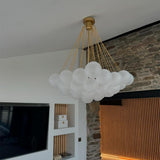 Lustre Boule Verre Suspendu Moderne Grappe Luminaire pour Salon