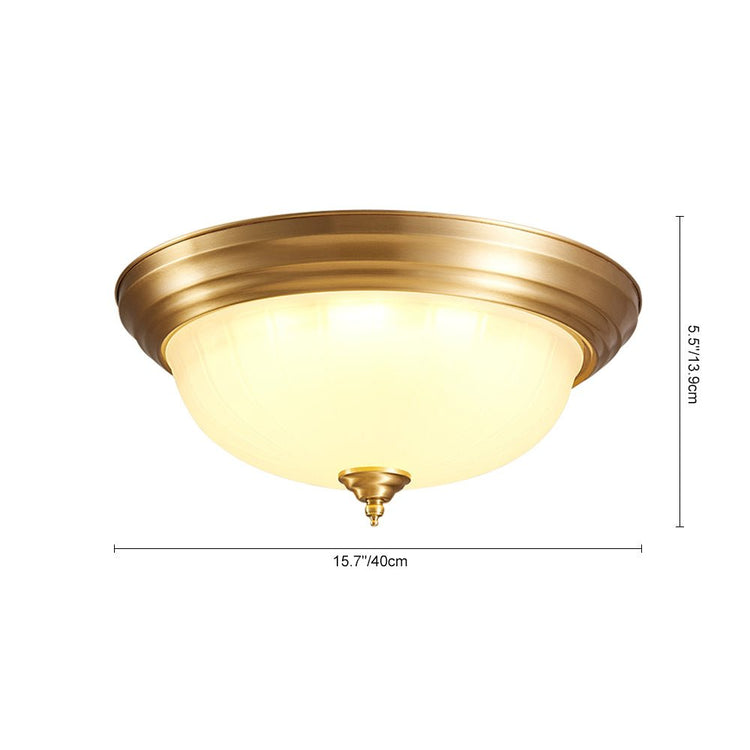 Plafonnier Salon Bol en Verre 40 cm