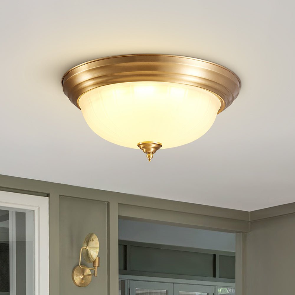 Plafonnier Salon Bol en Verre 40 cm