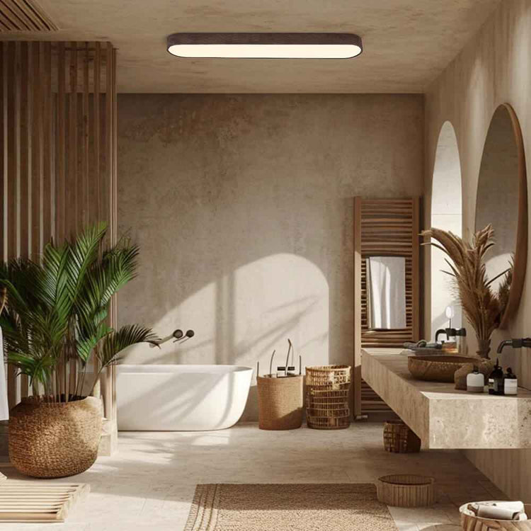Plafonnier LED Moderne Long Ovale pour Salon