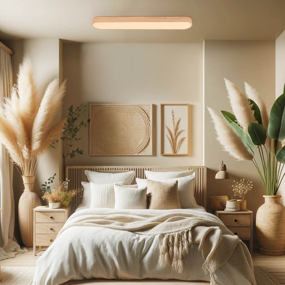 Plafonnier LED Moderne Long Ovale pour Salon