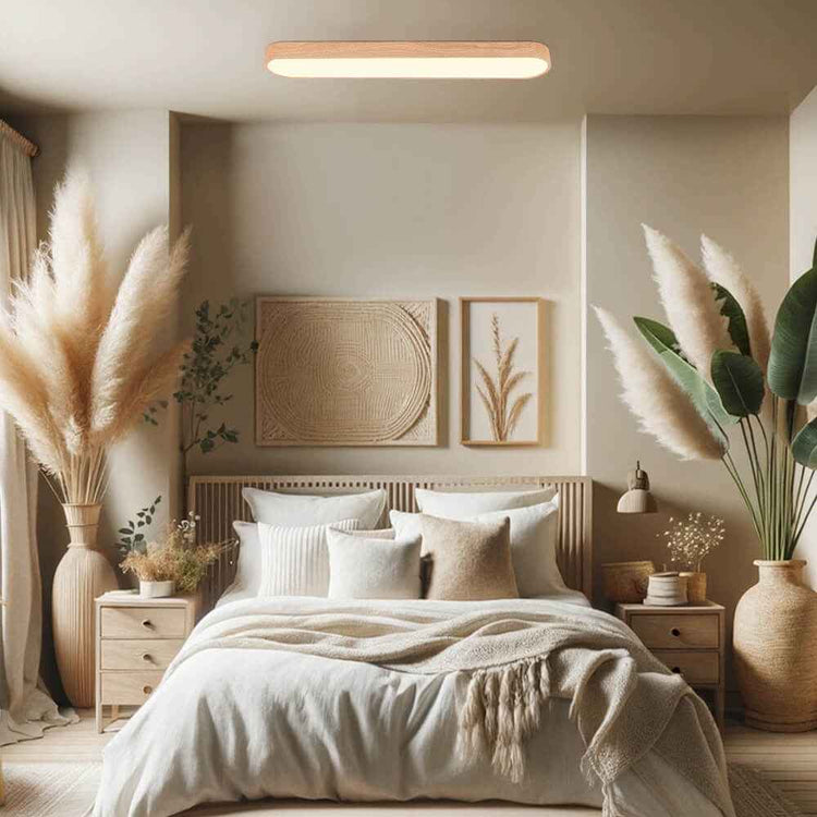 Plafonnier LED Moderne Long Ovale pour Salon