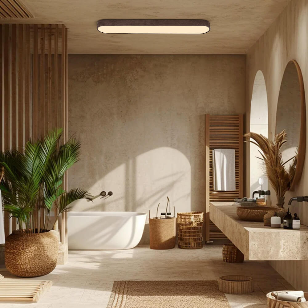 Plafonnier LED Moderne Long Ovale pour Salon