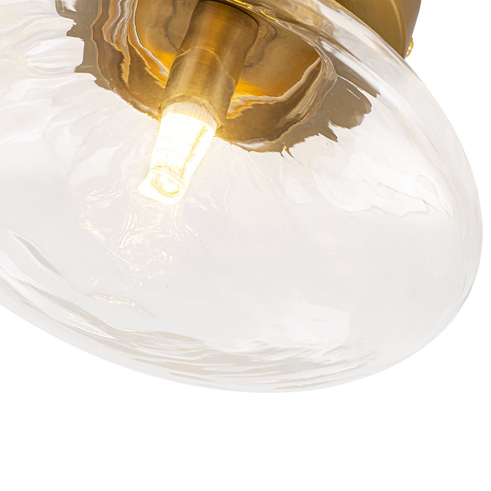 Plafonnier Verre Moderne Ovale Water pour Salle de Bain