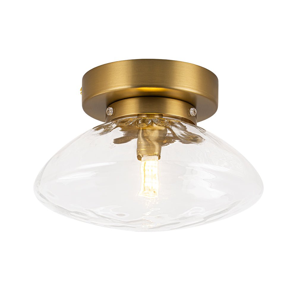 Plafonnier Verre Moderne Ovale Water pour Salle de Bain