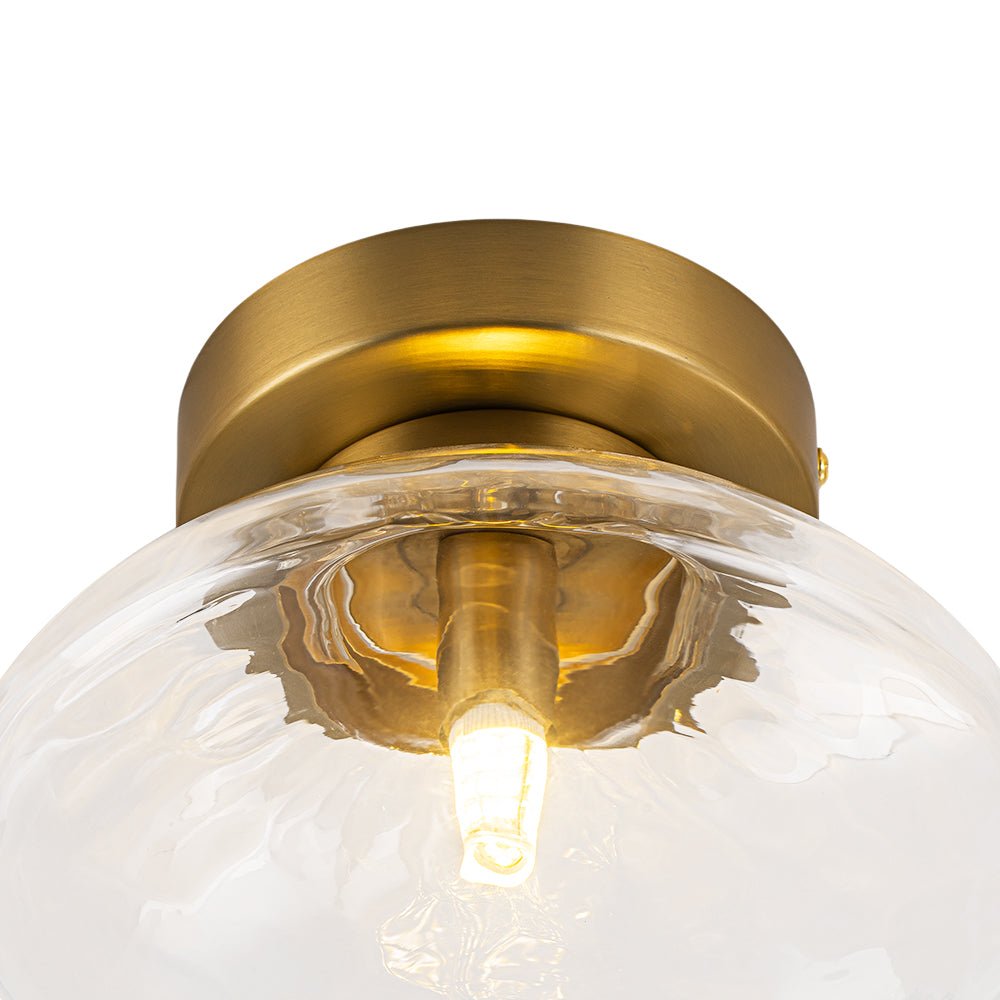 Plafonnier Verre Moderne Ovale Water pour Salle de Bain