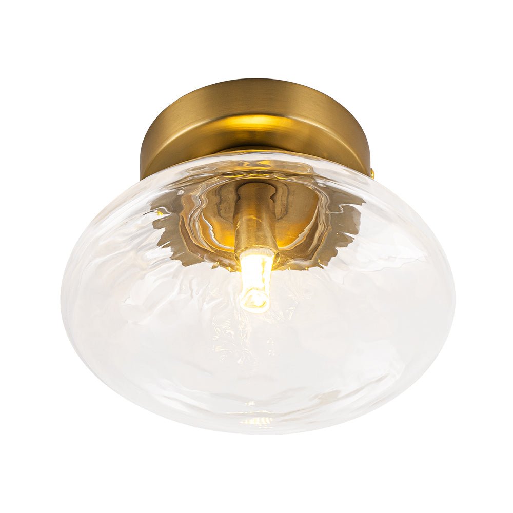 Plafonnier Verre Moderne Ovale Water pour Salle de Bain