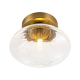 Plafonnier Verre Moderne Ovale Water pour Salle de Bain
