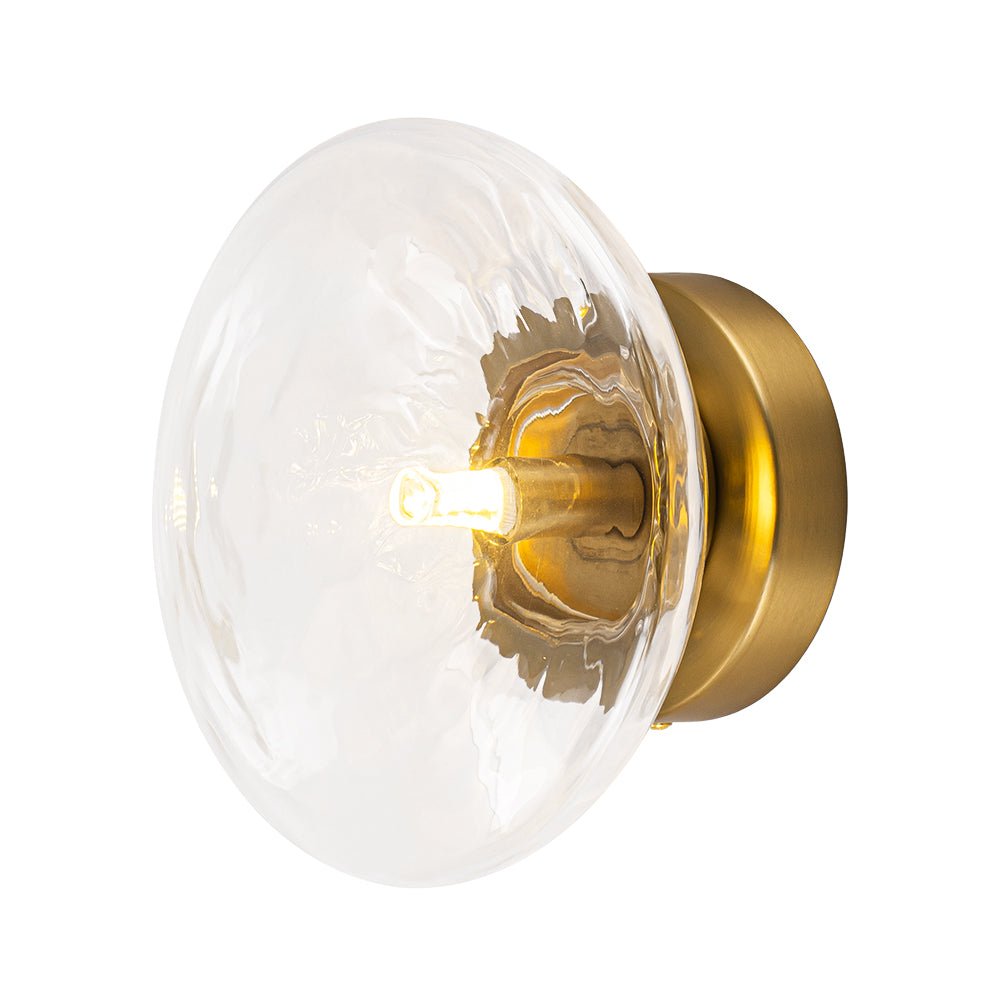 Plafonnier Verre Moderne Ovale Water pour Salle de Bain