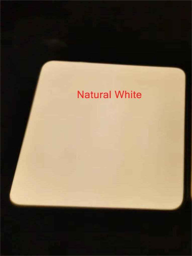 Plafonnier LED carré, diffuseur blanc naturel
