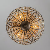 Plafonnier Verre Cristal Roman Moderne 3 Lumières pour Salon