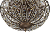 Plafonnier Verre Cristal Roman Moderne 3 Lumières pour Salon