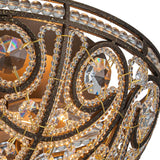 Plafonnier Verre Cristal Roman Moderne 3 Lumières pour Salon