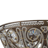 Plafonnier Verre Cristal Roman Moderne 3 Lumières pour Salon