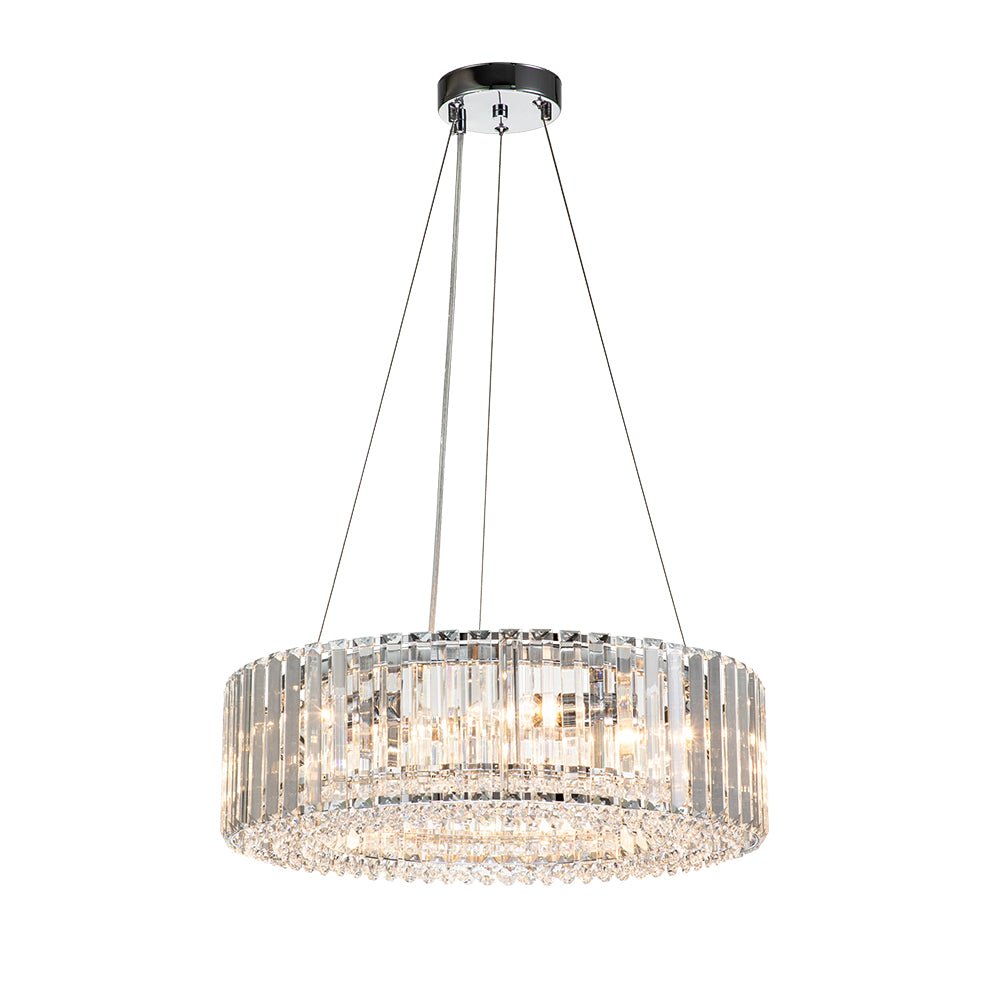Lustre Cristal Moderne Rond pour Salon