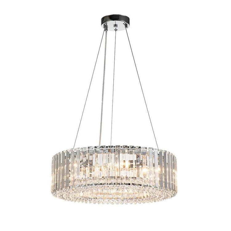 Lustre Cristal Moderne Rond pour Salon
