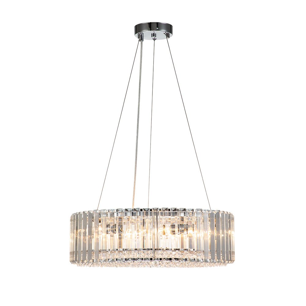 Lustre Cristal Moderne Rond pour Salon