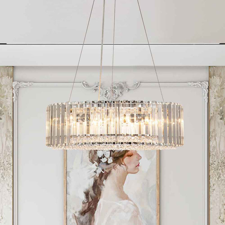 Lustre Cristal Moderne Rond pour Salon
