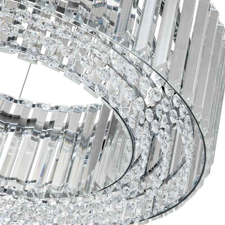 Lustre Cristal Moderne Rond pour Salon