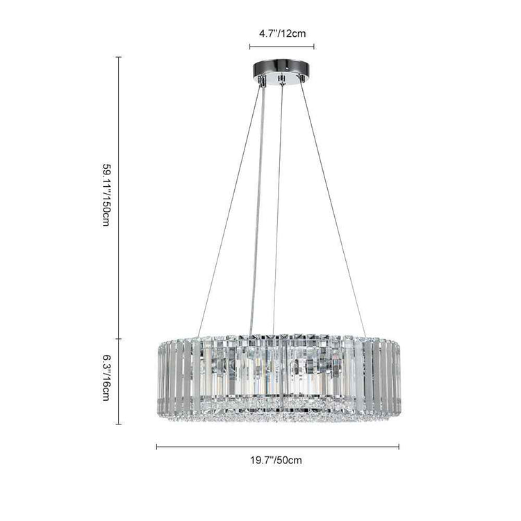 Lustre Cristal Moderne Rond pour Salon