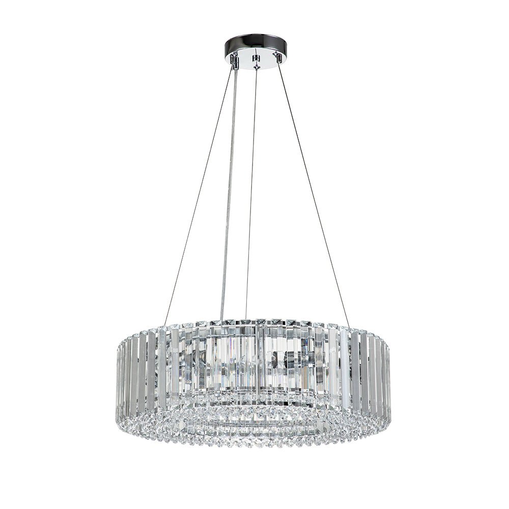 Lustre Cristal Moderne Rond pour Salon