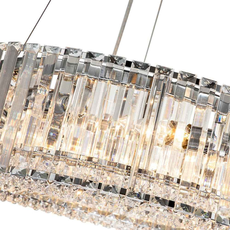 Lustre Cristal Moderne Rond pour Salon