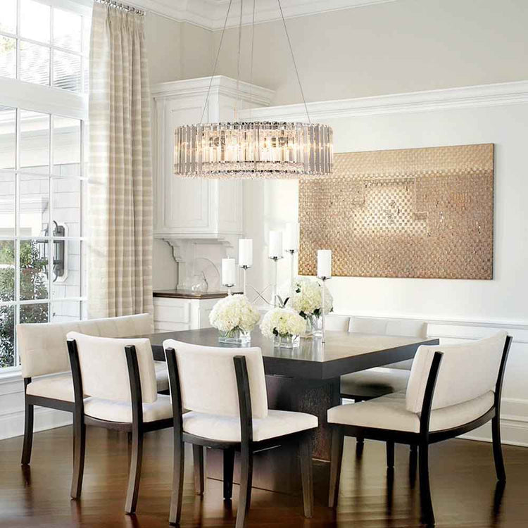 Lustre Cristal Moderne Rond pour Salon