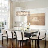 Lustre Cristal Moderne Rond pour Salon