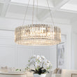 Lustre Cristal Moderne Rond pour Salon