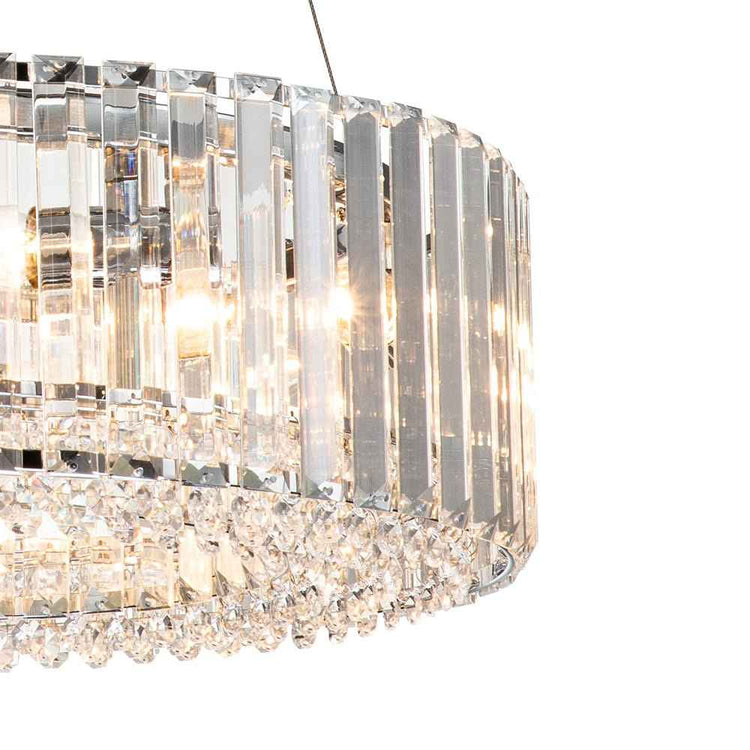 Lustre Cristal Moderne Rond pour Salon