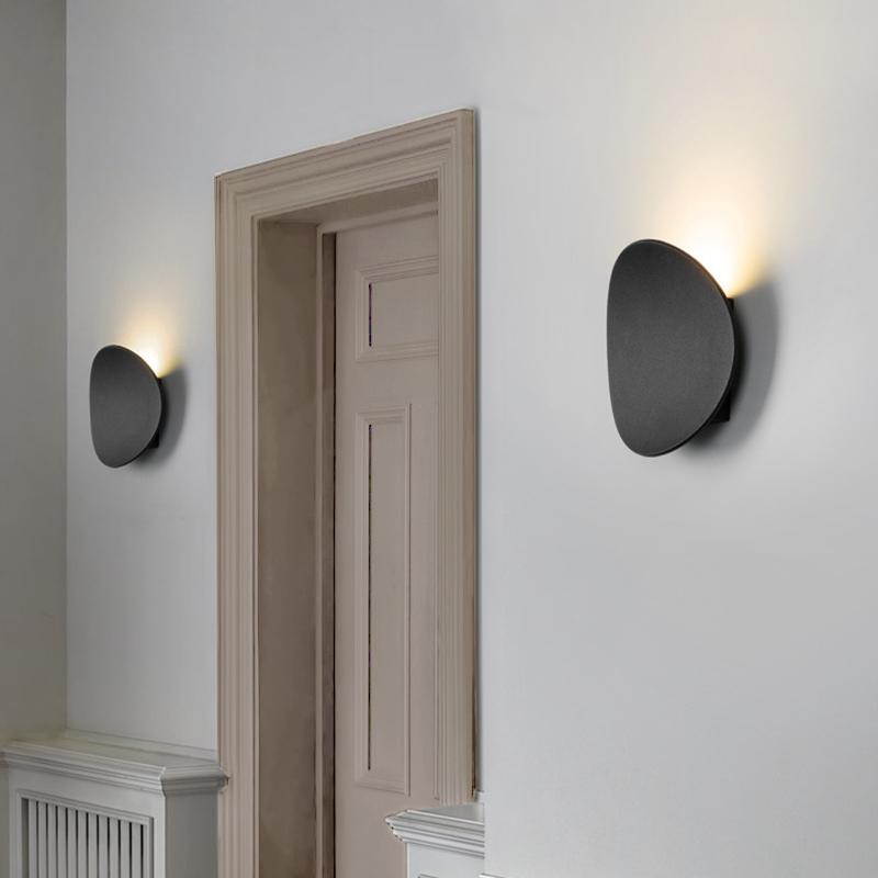 Applique Extérieure Moderne Rond Applique Murale avec Solar Forme