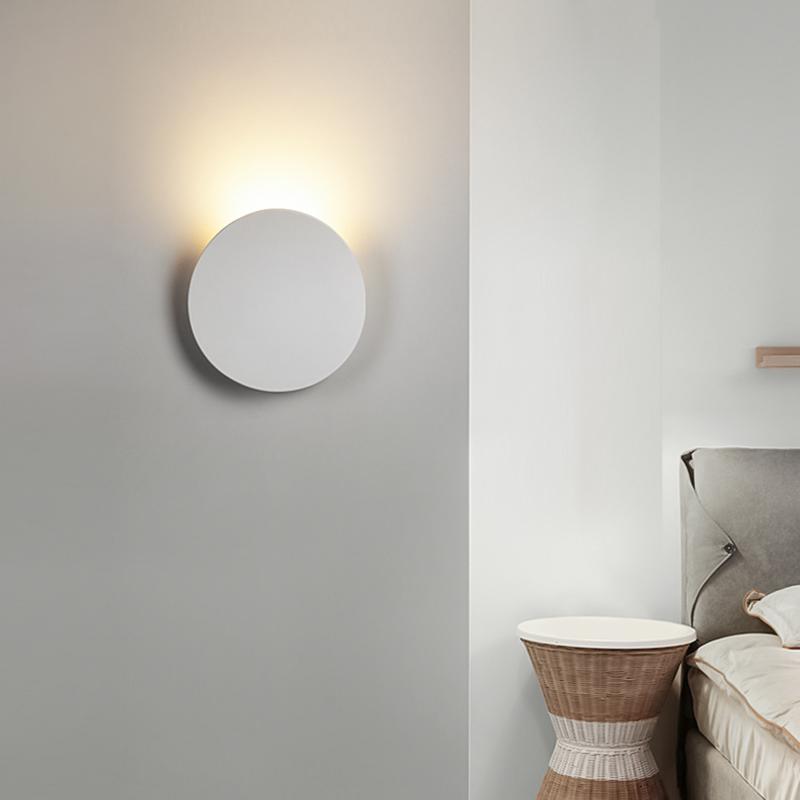 Applique Extérieure Moderne Rond Applique Murale avec Solar Forme