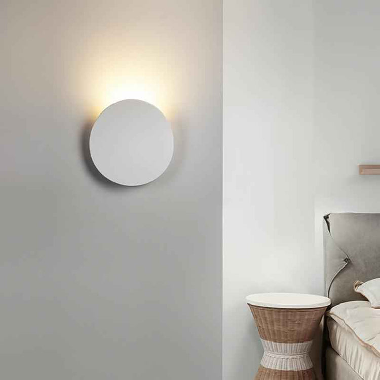 Applique Extérieure Moderne Rond Applique Murale avec Solar Forme