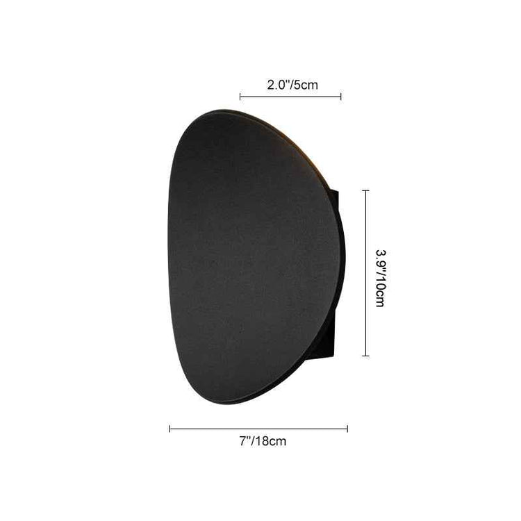 Applique Extérieure Moderne Rond Applique Murale avec Solar Forme