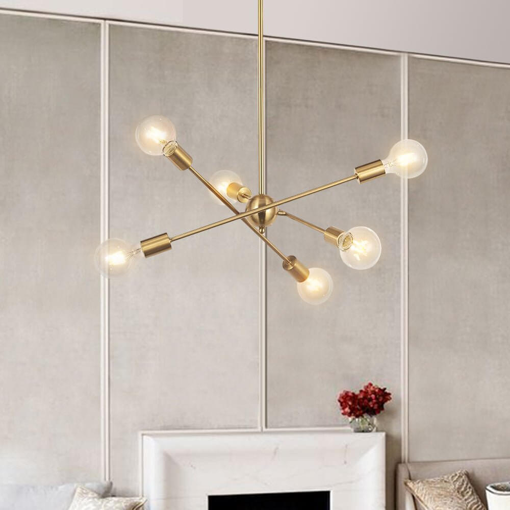 Lustre Moderne Six Luminaires Sputnik