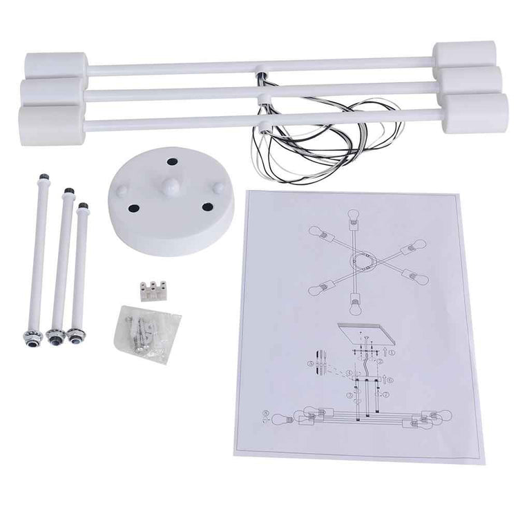 Plafonnier Moderne Six Luminaires Sputnik Sphère Semi-Encastré Luminaire