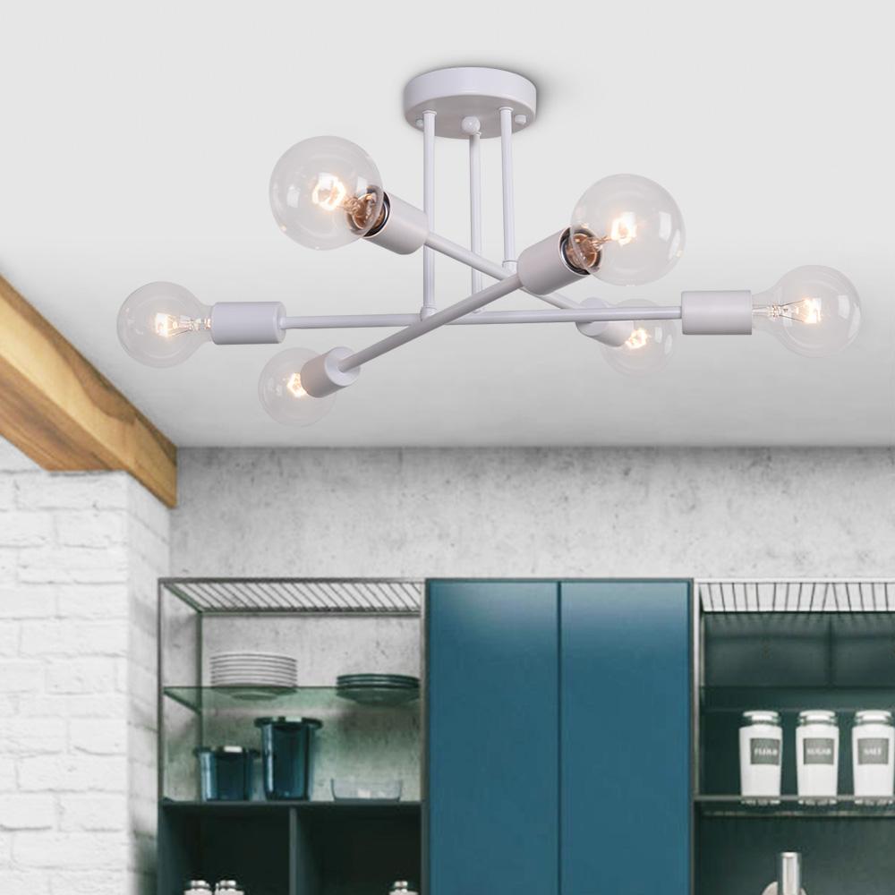 Plafonnier Moderne Six Luminaires Sputnik Sphère Semi-Encastré Luminaire
