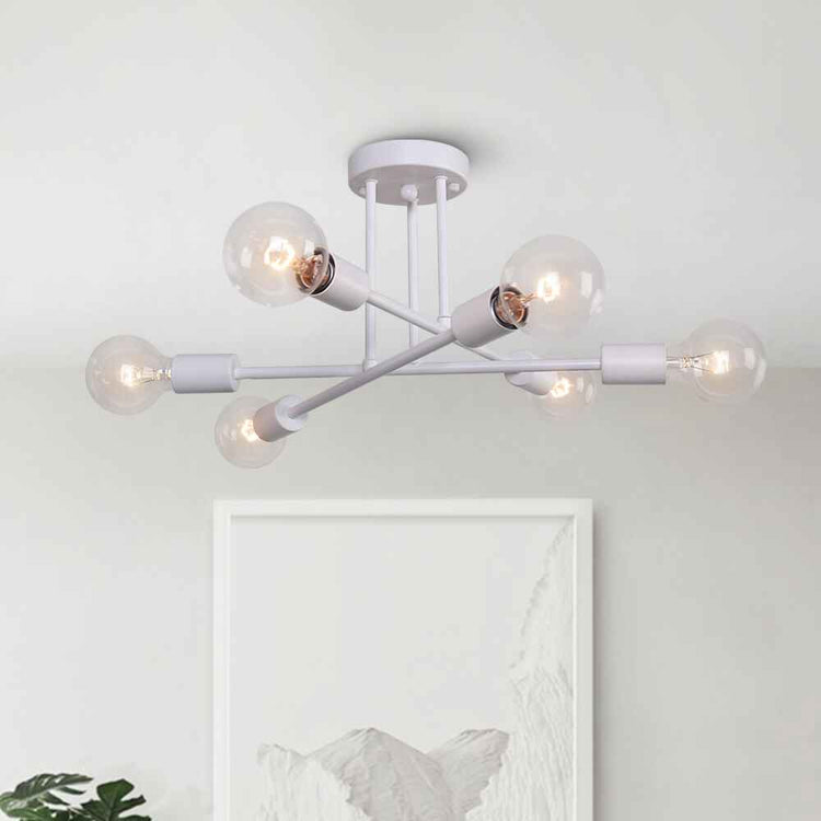 Plafonnier Moderne Six Luminaires Sputnik Sphère Semi-Encastré Luminaire